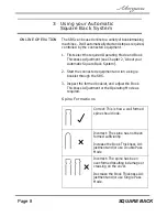 Preview for 8 page of Morgana Automatic Square Back System Operator'S Manual