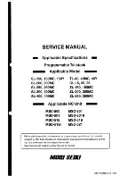 mori seiki CL-15 Service Manual preview