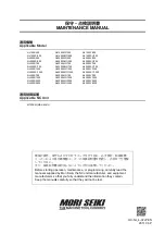 mori seiki NL1500/500 Maintenance Manual preview