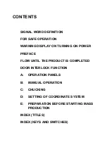 Preview for 3 page of mori seiki NZ-S1500 Operation Manual