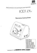 Morita ROOT ZX RCM-1 Operation Instructions Manual предпросмотр