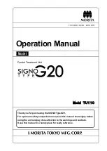 Morita SIGNO G20 Operation Manual предпросмотр