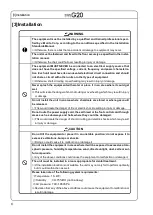 Предварительный просмотр 6 страницы Morita SIGNO G20 Operation Manual