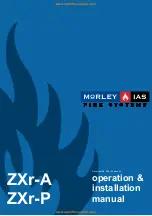 Предварительный просмотр 1 страницы MORLEY-IAS ZXr-A Operation & Installation Manual