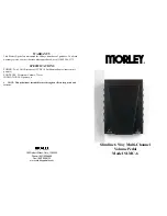 Preview for 1 page of MORLEY PEDALS SLMC-6 Manual