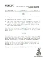 Preview for 1 page of MORLEY PEDALS SLMC41 Manual