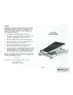 MORLEY PEDALS SLWA1 Instruction Manual preview