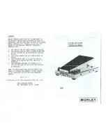 MORLEY PEDALS SLWV1 Instruction Manual preview