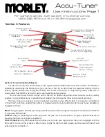 MORLEY Accu-Tuner User Instructions предпросмотр