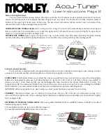 Предварительный просмотр 2 страницы MORLEY Accu-Tuner User Instructions