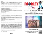 Предварительный просмотр 1 страницы MORLEY ANALOG MULTI FX Owner'S Manual