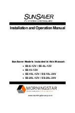 Предварительный просмотр 1 страницы Morningstar S-20L-24V Installation And Operation Manual