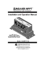 Preview for 1 page of Morningstar SUNSAVER MPPT Series Installation And Operation Manual