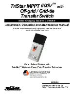 Morningstar TS-MPPT-60-600V-48-DB-TR Installation, Operation And Maintenance Manual preview