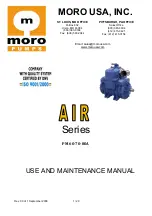 Preview for 1 page of Moro Air Series Use And Maintenance Manual