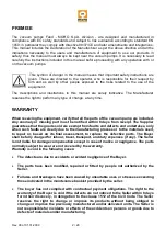 Preview for 2 page of Moro Air Series Use And Maintenance Manual