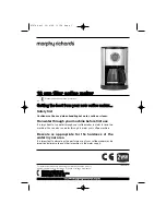 Preview for 1 page of Morphy Richards 12 CUP FILTER COFFEE MAKER - REV 2 Instructions Manual