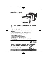 Morphy Richards 2 & 4 Slice Chrome & Stainless Steel Toaster Instructions Manual preview