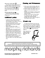 Preview for 4 page of Morphy Richards 4 slice polished chrome toaster Instructions