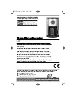 Предварительный просмотр 3 страницы Morphy Richards 47094 FILTER COFFEE MAKER Instructions Manual