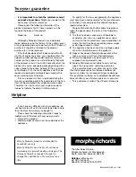 Preview for 26 page of Morphy Richards 4Stainless steel breadmaker Owner'S Manual