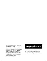 Предварительный просмотр 6 страницы Morphy Richards D55T User Manual