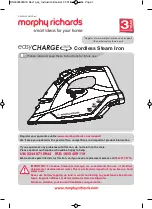 Morphy Richards easyCHARGE 303250 Instruction Booklet предпросмотр