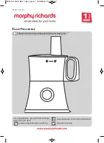 Предварительный просмотр 1 страницы Morphy Richards FP401011 Instructions Manual