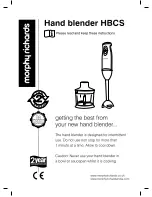 Morphy Richards HBCS User Manual preview