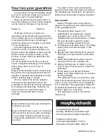 Preview for 12 page of Morphy Richards IB47390 Instructions Manual