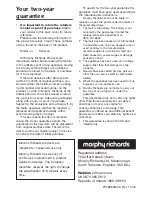 Предварительный просмотр 12 страницы Morphy Richards IB48960 Instructions Manual