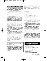 Preview for 6 page of Morphy Richards IBELEGANTET Manual