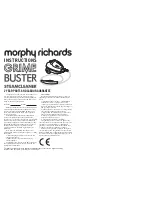 Предварительный просмотр 1 страницы Morphy Richards IBGRIMEBSTR Instructions