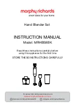 Morphy Richards MRHBS8BK Instruction Manual preview