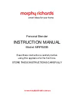 Morphy Richards MRPB20B Instruction Manual preview