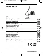 Morphy Richards PERFORMAIR CYCLONIC VACUUM CLEANER Instructions Manual preview