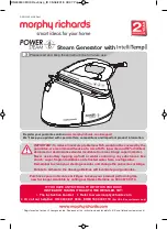 Morphy Richards Power Steam Manual предпросмотр