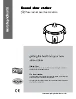 Preview for 1 page of Morphy Richards Round slow cooker Instructions Manual