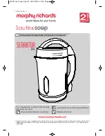 Morphy Richards Saute & Soup Owner'S Manual предпросмотр