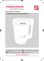 Предварительный просмотр 1 страницы Morphy Richards Soup Maker Compact Manual