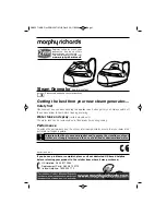 Morphy Richards Steam Generator ironing system User Manual preview