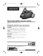 Morphy Richards Storm pets cylinder vacuum cleaner Owner'S Manual preview