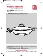 Предварительный просмотр 1 страницы Morphy Richards SupremePrecision Skillet Owner'S Manual