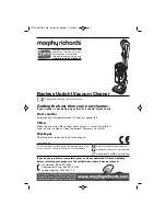 Morphy Richards VC7341DMUK Instructions Manual preview