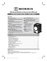 Предварительный просмотр 1 страницы Morris CDR-12812 Instruction Manual