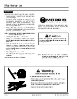 Preview for 154 page of Morris CX 8105 Operator'S Manual