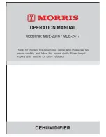 Preview for 1 page of Morris MDE-2016 Operation Manual