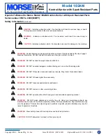 Предварительный просмотр 2 страницы morse 0309 Operator'S Manual