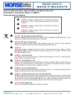 Предварительный просмотр 2 страницы morse 0409 Operator'S Manual