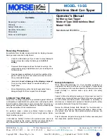 morse 15-SS Operator'S Manual предпросмотр